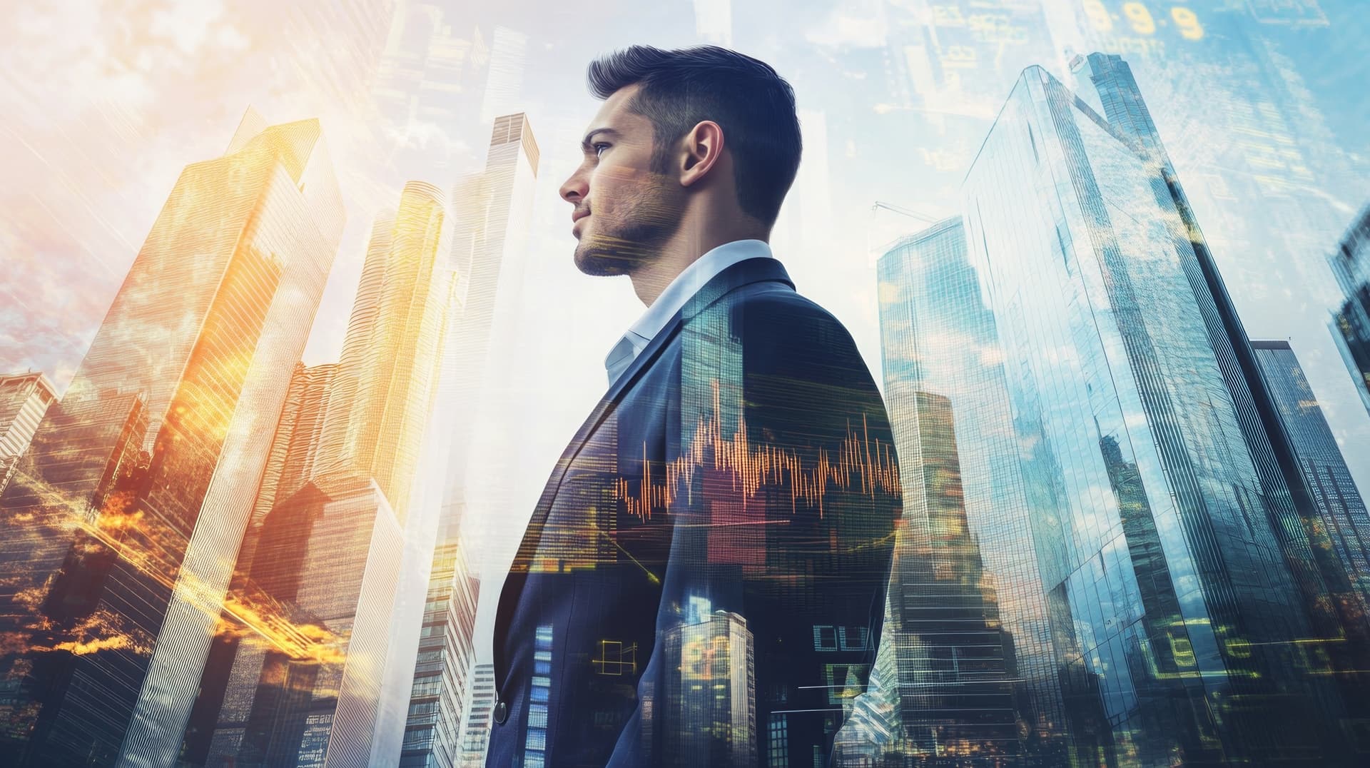 Entrepreneur managing an AI-powered business from a single workspace
