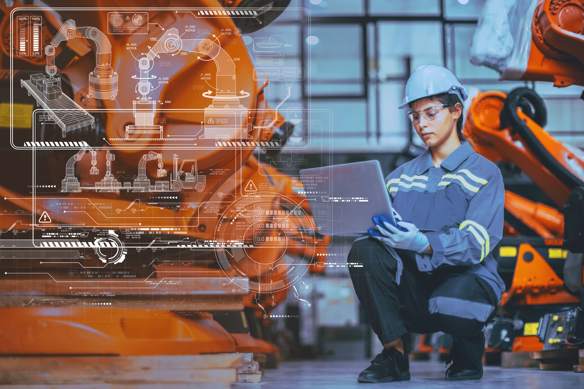 Engineers using AI-assisted CAD software to design and build next-generation products
