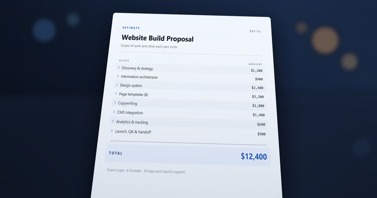 How Much Should a Website Cost? A Buyer’s Guide to Pricing, Scope, and Proposals