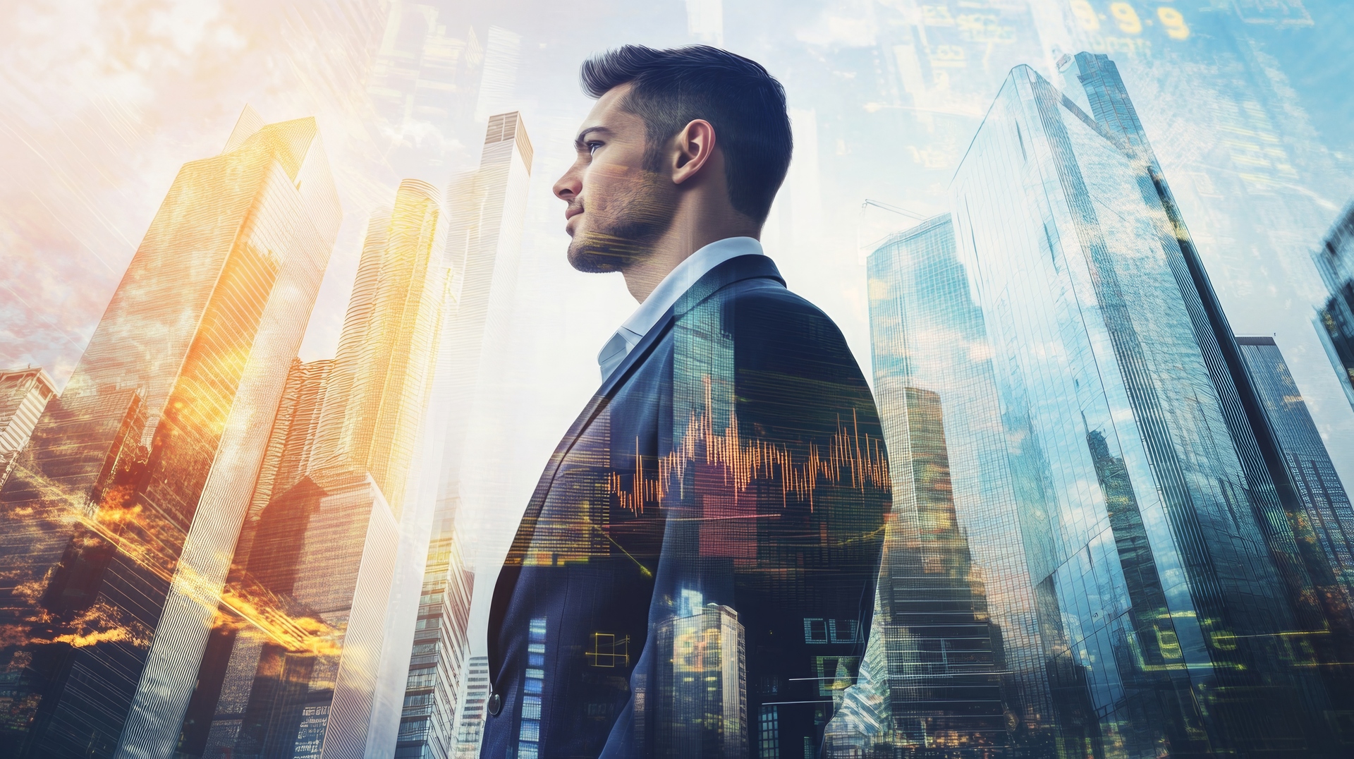 Entrepreneur managing an AI-powered business from a single workspace