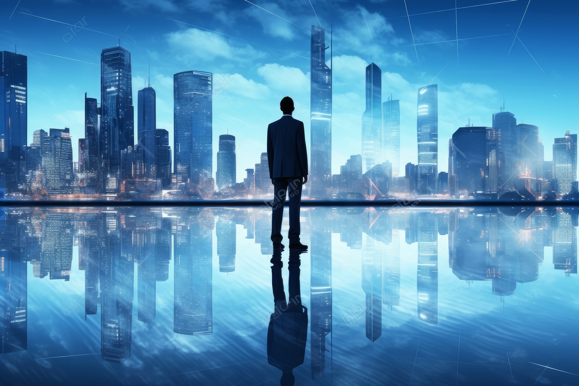 Future entrepreneur directing a global AI-powered business